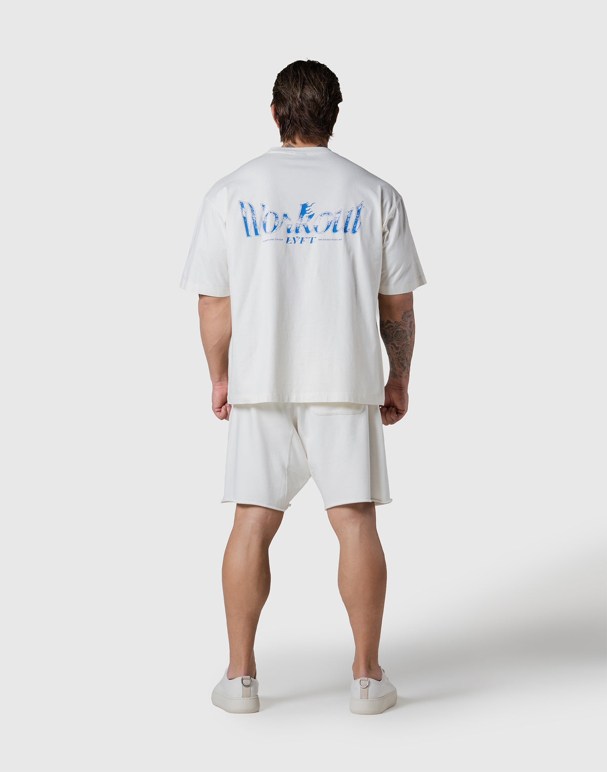 Work Out Graphic Vintage Big T-Shirt - Ivory
