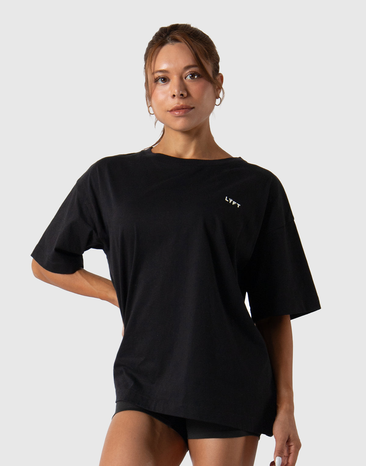 Vintage Washed Oversized T-Shirt - Black