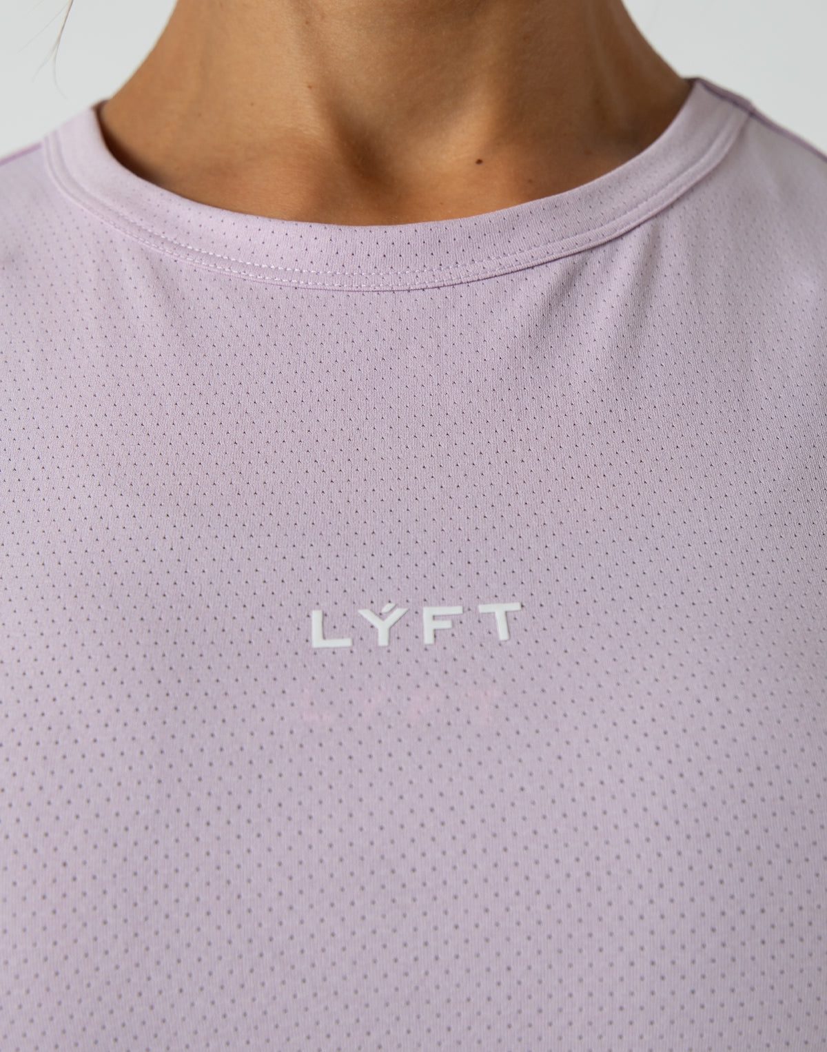 Soft Mesh Cropped T-Shirt - Pink