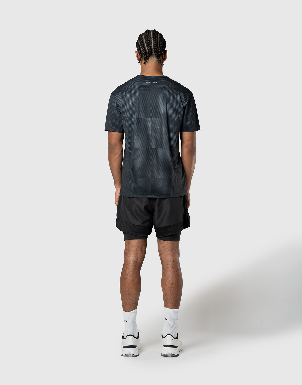 LÝFT Allover Print Standard Stretch T-Shirt - Black