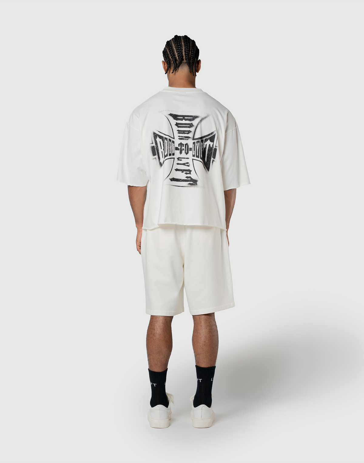 Iron Cross Logo Vintage Big T-Shirt - Ivory