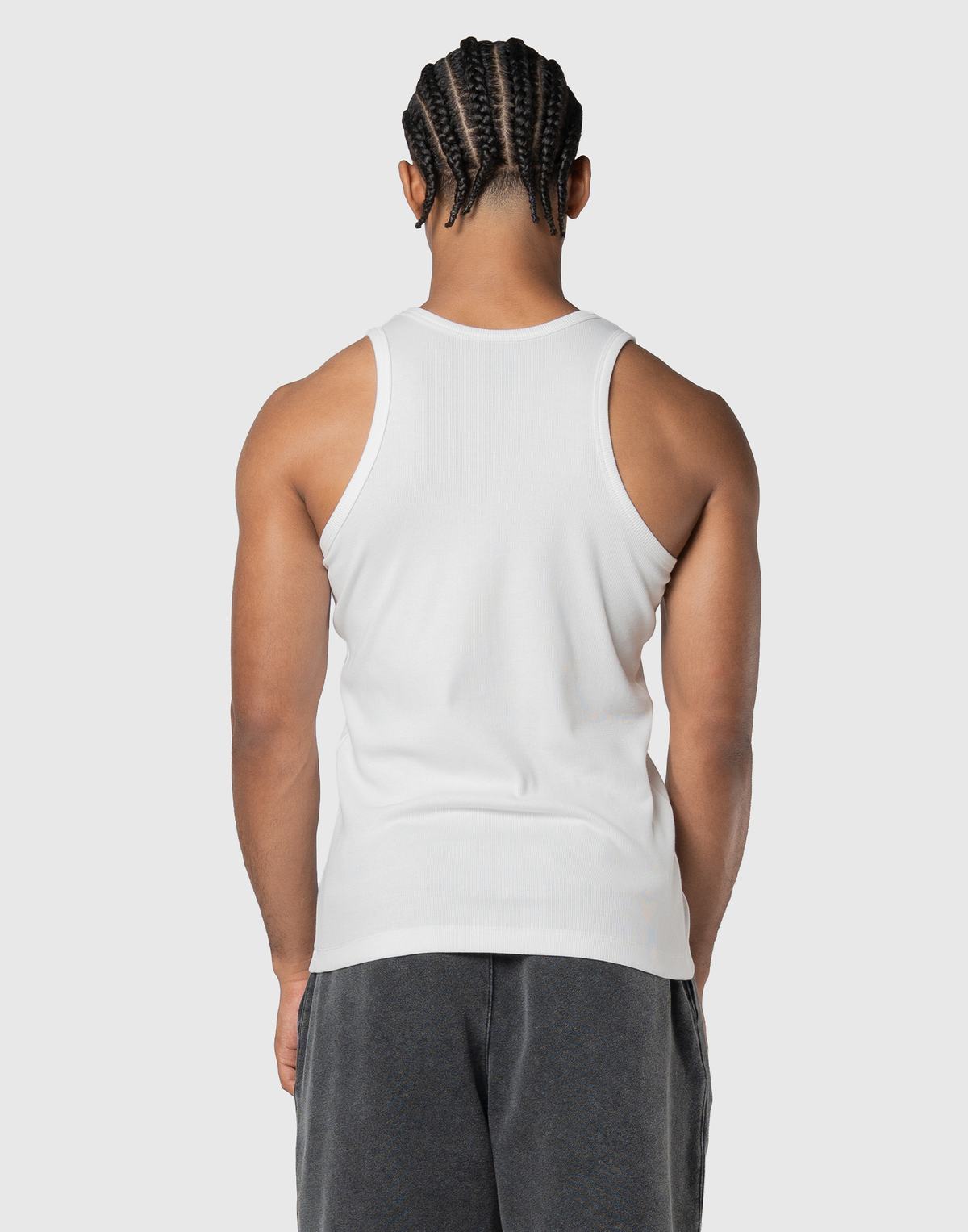 Iron Cross Logo Rib Tanktop - White
