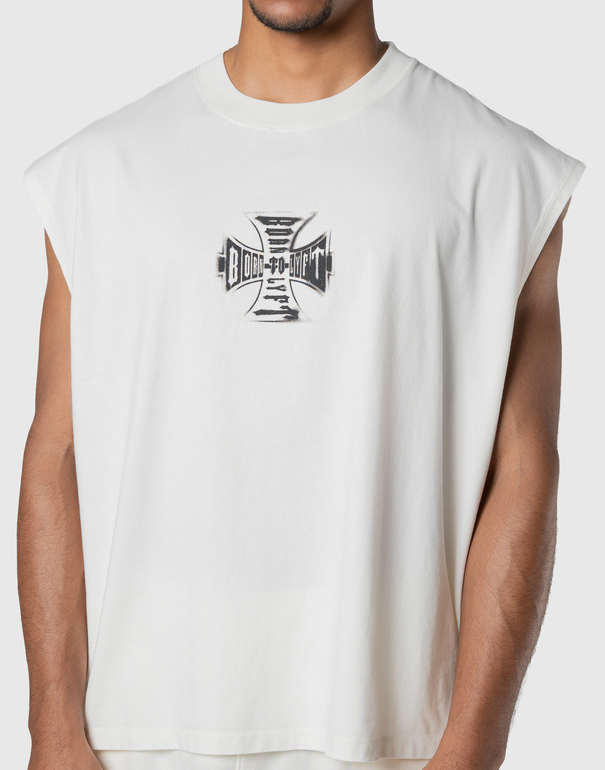 Iron Cross Logo Vintage Tanktop - Ivory