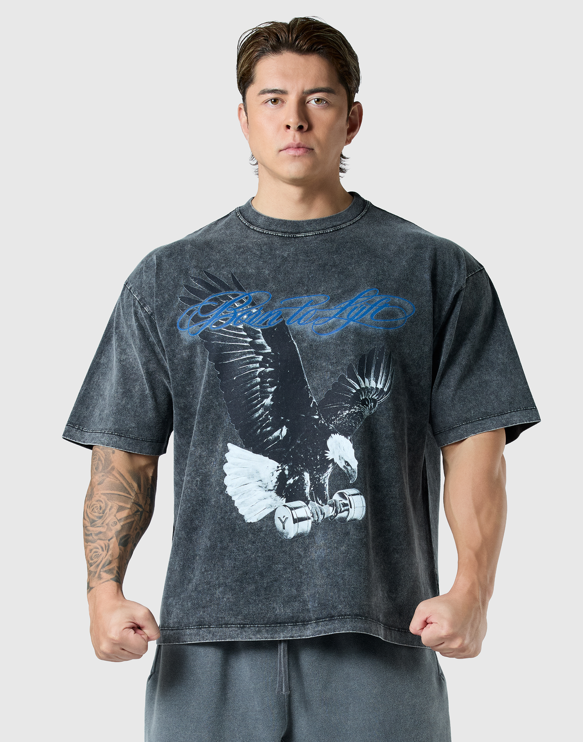 Iron Eagle Graphic Vintage Big T-Shirt - Black