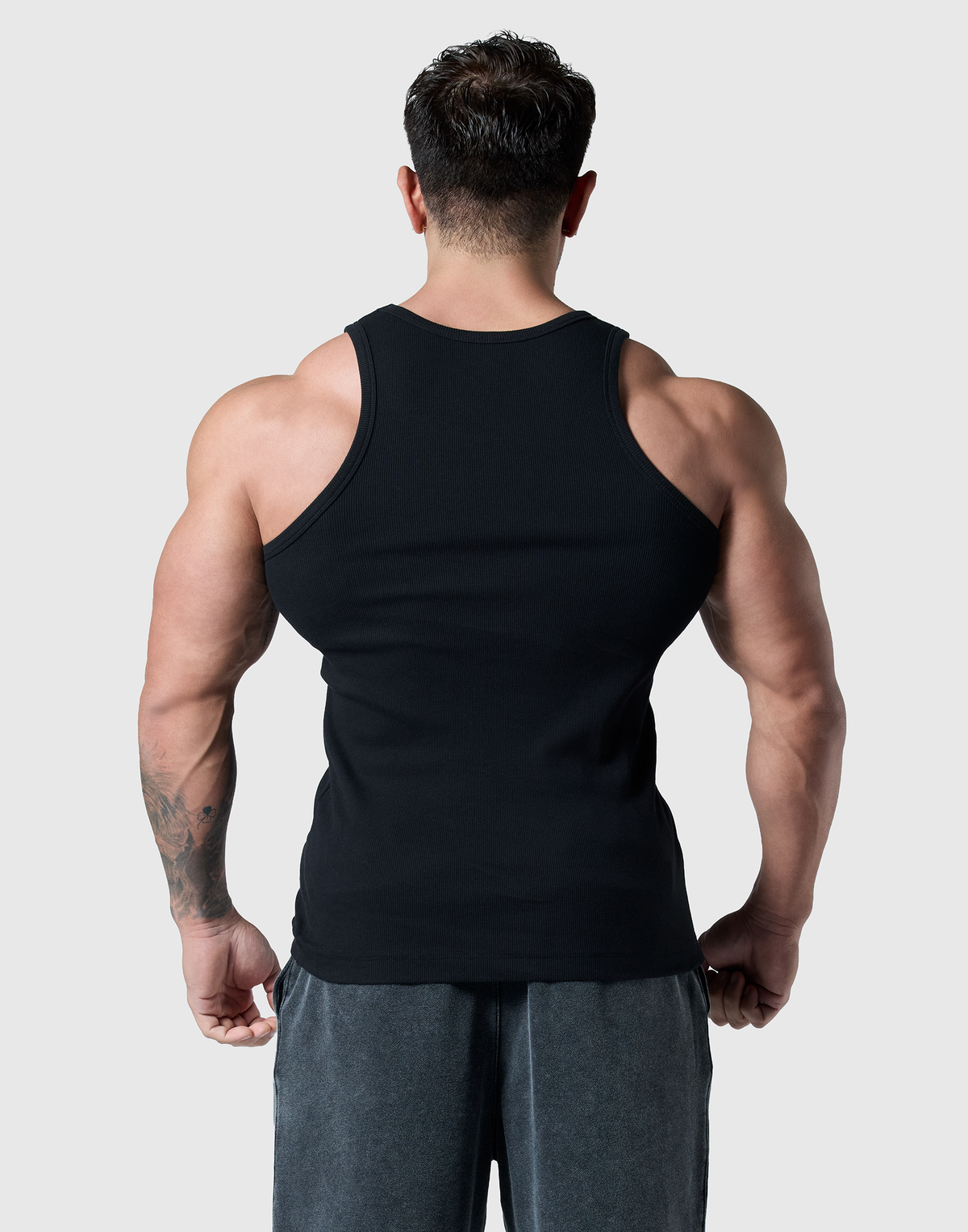 Iron Cross Logo Rib Tanktop - Black