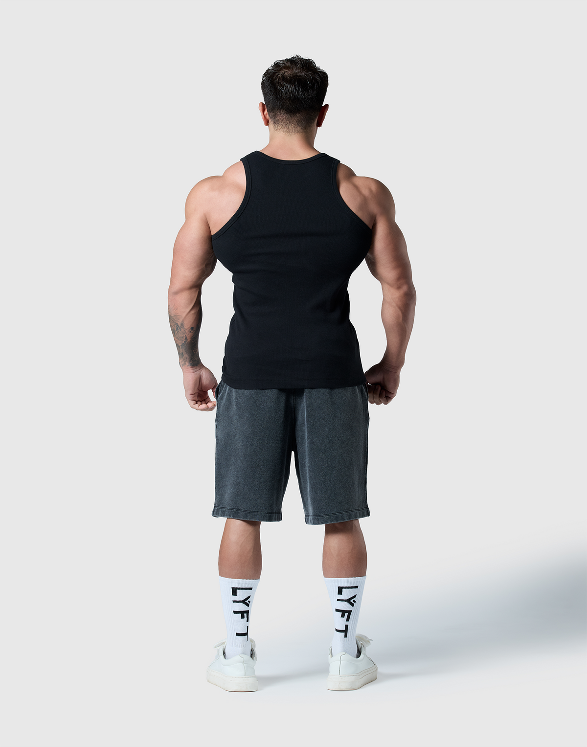 Iron Cross Logo Rib Tanktop - Black