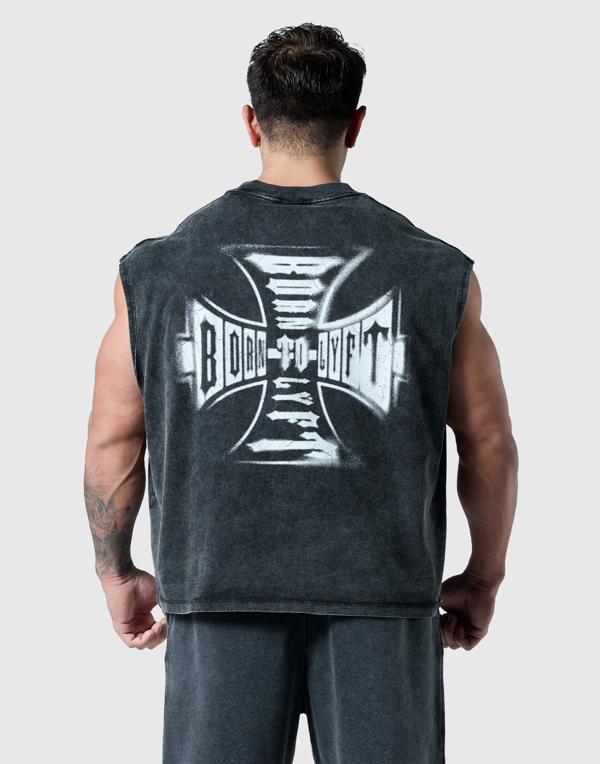 Iron Cross Logo Vintage Tanktop - Black