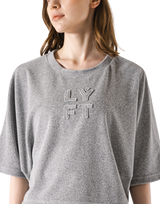 Batwing Sleeve Pile T-Shirt - Grey