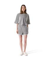 Batwing Sleeve Pile T-Shirt - Grey