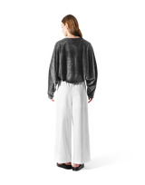 Dolman Sleeve Cropped Cardigan - Black