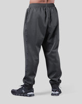 Emblem Loose Fit Jersey Pants - D.Grey
