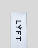 Side LÝFT Logo Socks - White