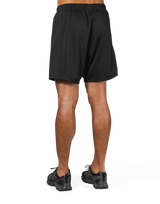 Side Mesh Pattern Shorts - Black