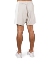 Side Mesh Pattern Shorts - Ivory
