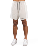 Side Mesh Pattern Shorts - Ivory