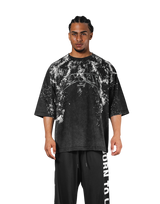 Splash Paint Punk Logo Extra Big T-Shirt - Black