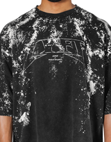 Splash Paint Punk Logo Extra Big T-Shirt - Black