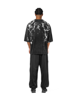 Splash Paint Punk Logo Extra Big T-Shirt - Black