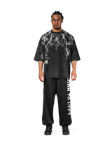 Splash Paint Punk Logo Extra Big T-Shirt - Black