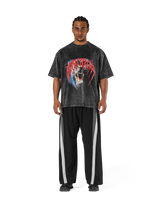 Panther Graphic Vintage Big T-Shirt - Black