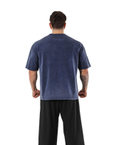 Panther Graphic Vintage Big T-Shirt - Navy