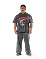 Panther Graphic Vintage Big T-Shirt - D.Grey