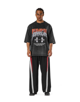 Dumbbells Graphic Vintage Extra Big T-Shirt - Black