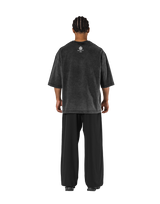 Dumbbells Graphic Vintage Extra Big T-Shirt - Black