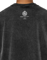 Dumbbells Graphic Vintage Extra Big T-Shirt - Black