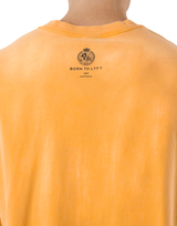 Dumbbells Graphic Vintage Extra Big T-Shirt - Yellow