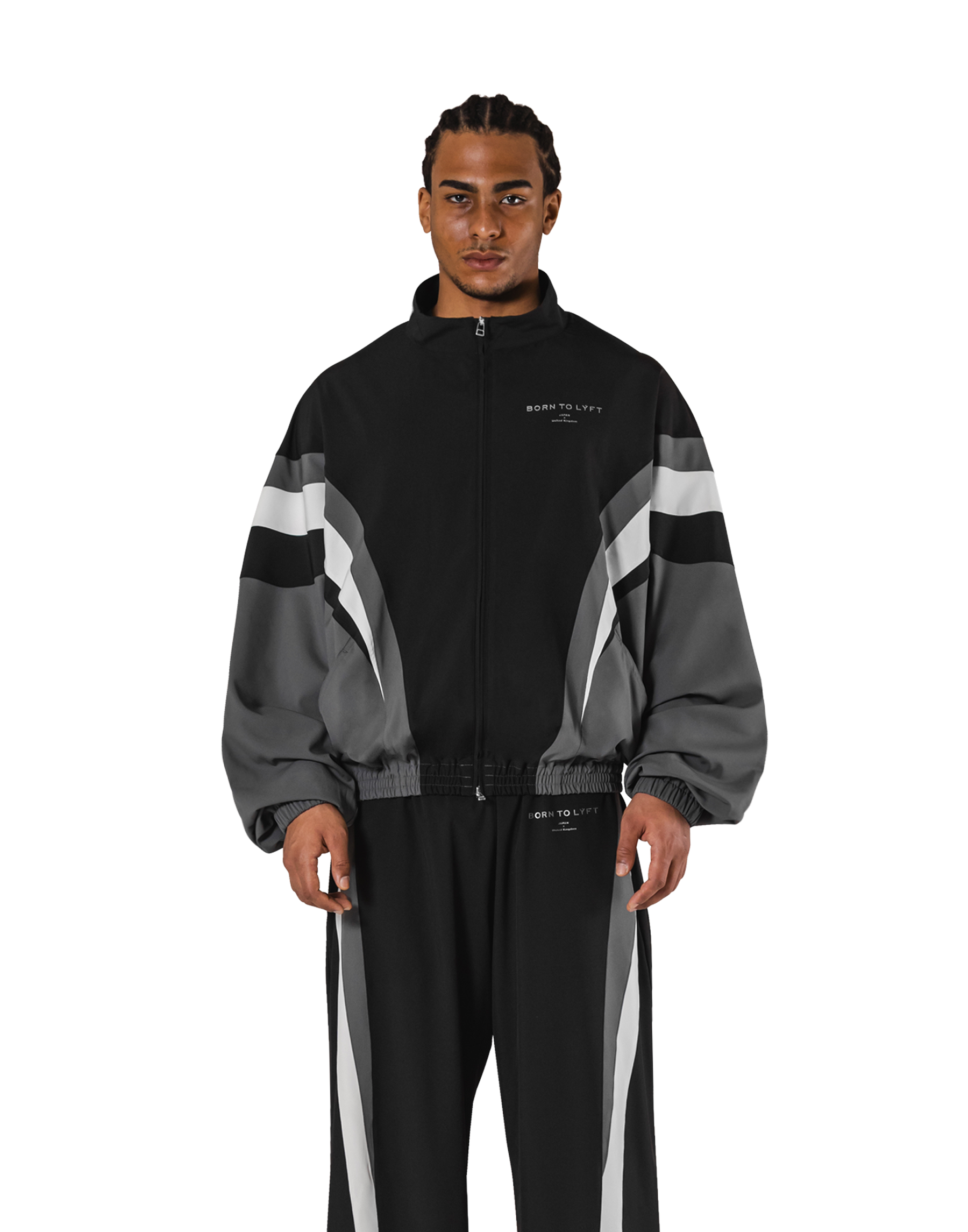 2Line Oversize Track Jacket V.2 - Black – LÝFT 2Line Oversize Track Jacket V.2 - Black – LÝFT