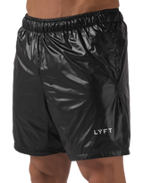 Glossy LÝFT Logo Shorts - Black