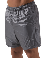 Glossy LÝFT Logo Shorts - Grey