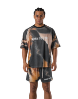 BTL Graphic Mesh T-Shirt - Brown