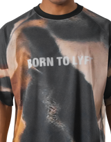 BTL Graphic Mesh T-Shirt - Brown