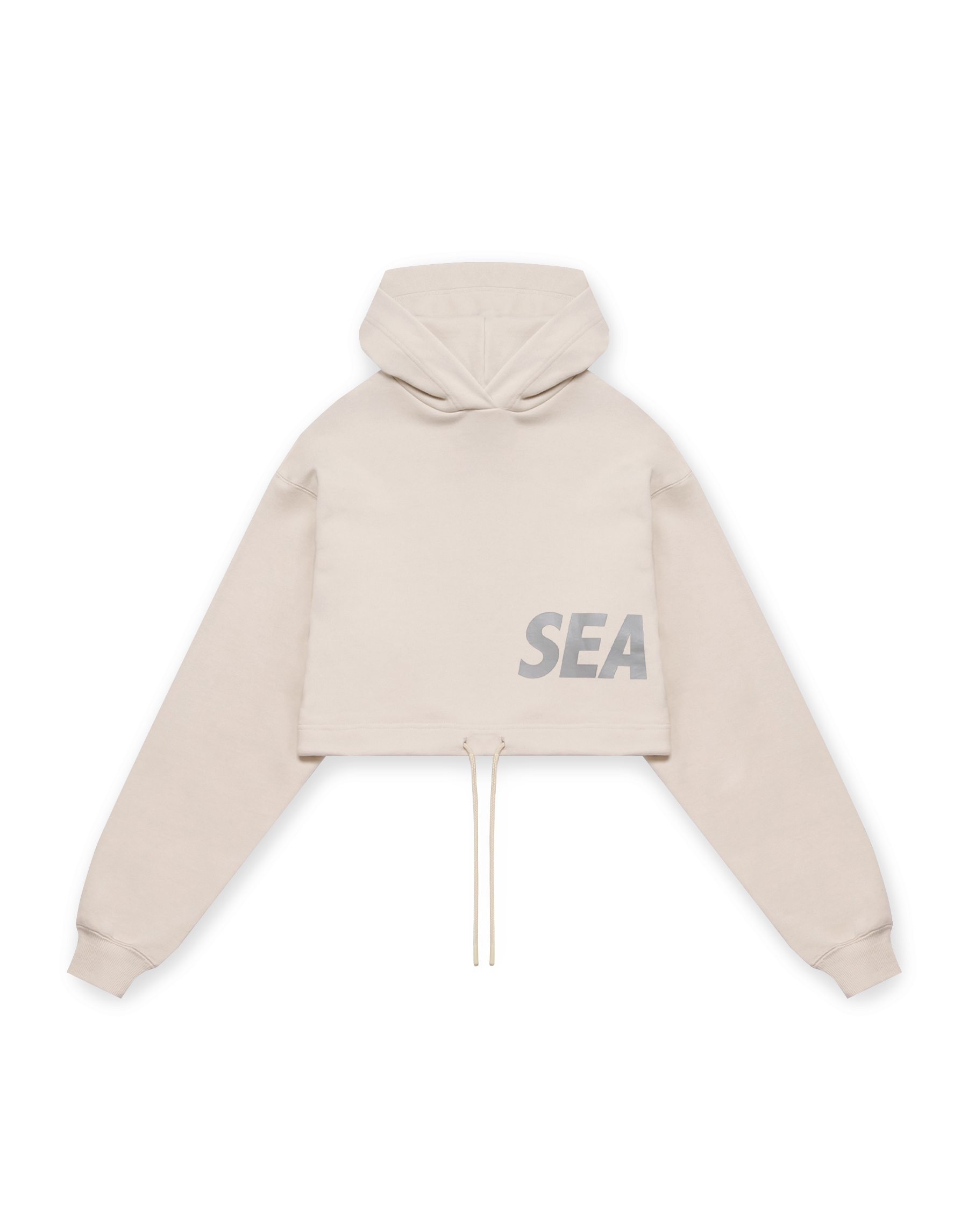LÝFT × WIND AND SEA Wide Cropped Hoodie - Ivory