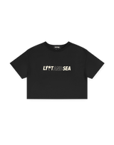 LÝFT × WIND AND SEA Limited Logo Wide Cropped T-Shirt - Black