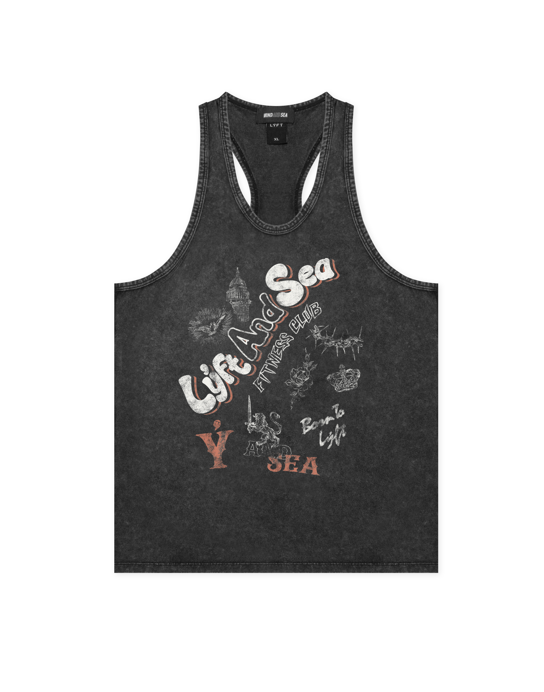 LYFT × WIND AND SEA タンクトップ ブラック LÝFT × WIND AND SEA LYFT × WIND AND SEA タンクトップ ブラック LÝFT × WIND AND SEA
