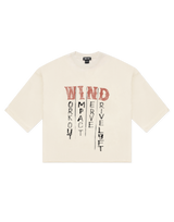 LÝFT × WIND AND SEA Message Extra Big T-Shirt - Ivory