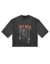 LÝFT × WIND AND SEA Message Extra Big T-Shirt - Black