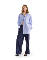 Side Slit Oversize Shirt - L.Blue