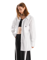 Side Slit Oversize Shirt - White