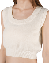 Boucle Knit Tanktop - Off White