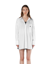 Side Slit Oversize Shirt - White