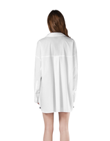 Side Slit Oversize Shirt - White