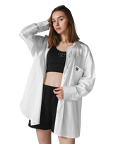 Side Slit Oversize Shirt - White