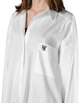 Side Slit Oversize Shirt - White