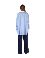 Side Slit Oversize Shirt - L.Blue