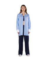 Side Slit Oversize Shirt - L.Blue