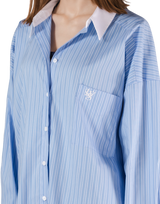 Side Slit Oversize Shirt - L.Blue